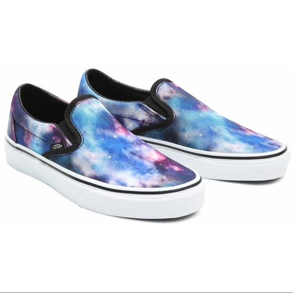 Galaxy Print Slip on Vans - Picture 3 of 9